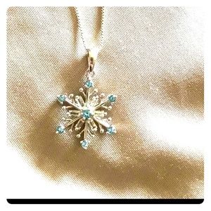 genuine blue topaz(December birthstone) necklace